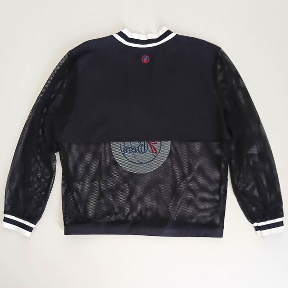 FISLL Philadelphia 76ers Ladies Mesh Fishnet Jersey Top XL Blk Lg Logo Patch - Picture 11 of 11